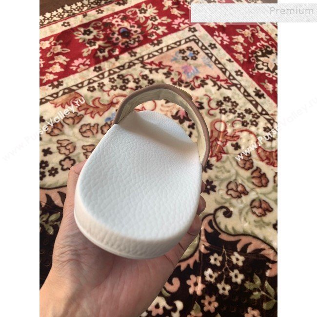 Gucci GG Marmont Leather Flat Slide Sandals Dusty Pink 2019 (HANB-9120310)