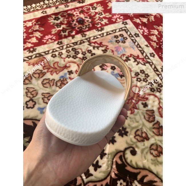 Gucci GG Marmont Leather Flat Slide Sandals Nude 2019 (HANB-9120308)