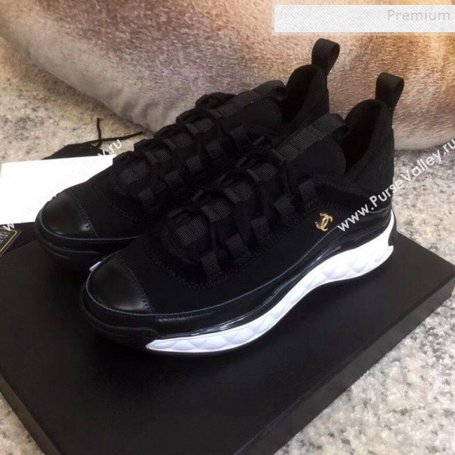 Chanel Calfskin Sneakers G35617 Black 2019 (DLY-9120319)