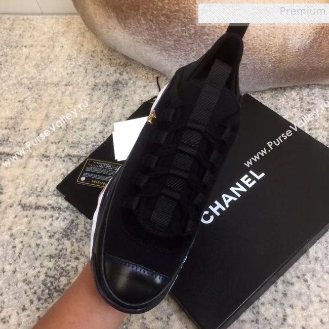 Chanel Calfskin Sneakers G35617 Black 2019 (DLY-9120319)