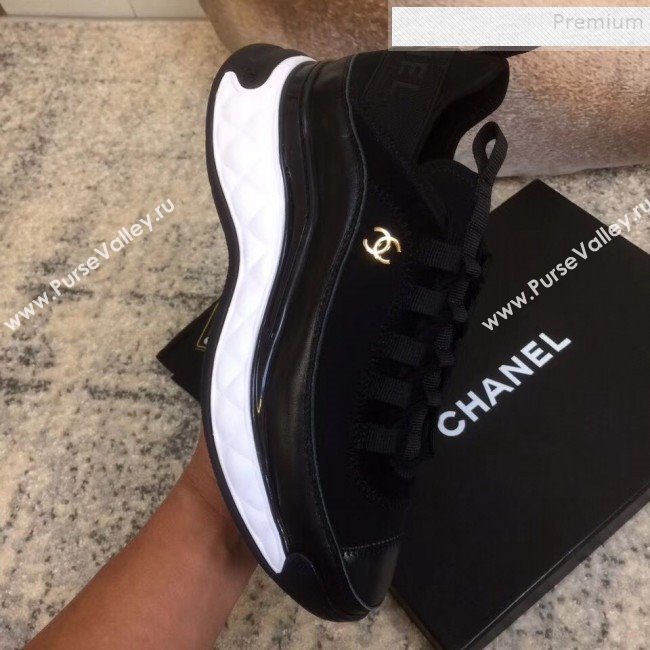 Chanel Calfskin Sneakers G35617 Black 2019 (DLY-9120319)