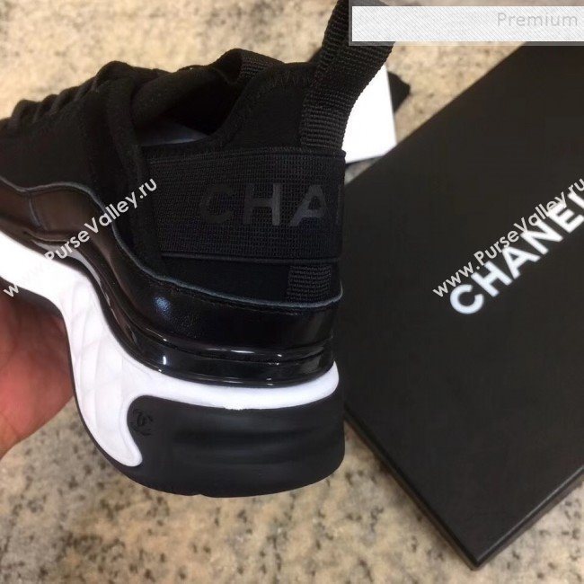 Chanel Calfskin Sneakers G35617 Black 2019 (DLY-9120319)