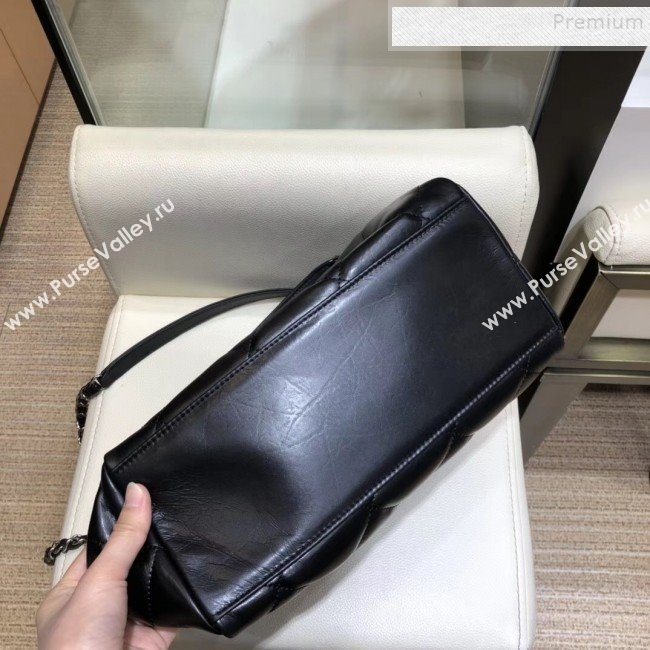 Chanel Quilted Calfskin Small Bowling Bag AS1321 Black/Silver 2019 (SMJD-9120401)