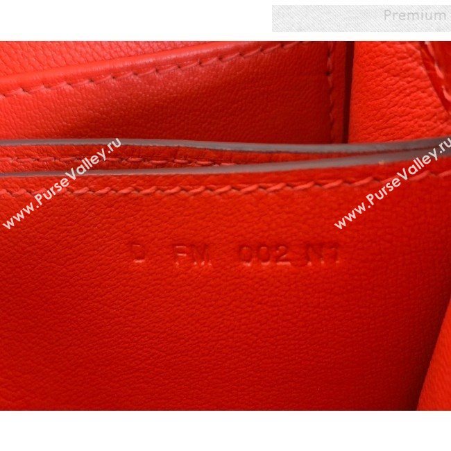 Hermes Sac Roulis 18cm Bag in Crocodile Embossed Calf Leather Red 2019 (Half Handmade) (FLB-9120505)