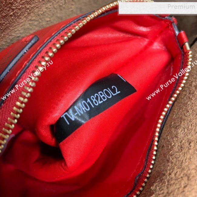 Valentino Rockstud Grainy Calfskin Vertical Bag 0182 Brown 2019 (XYD-9120510)