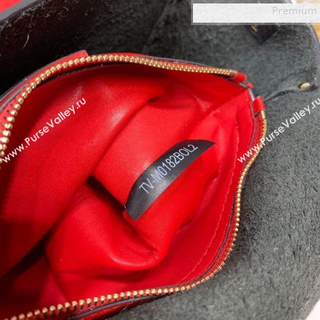 Valentino Rockstud Grainy Calfskin Vertical Bag 0182 Black 2019 (XYD-9120511)