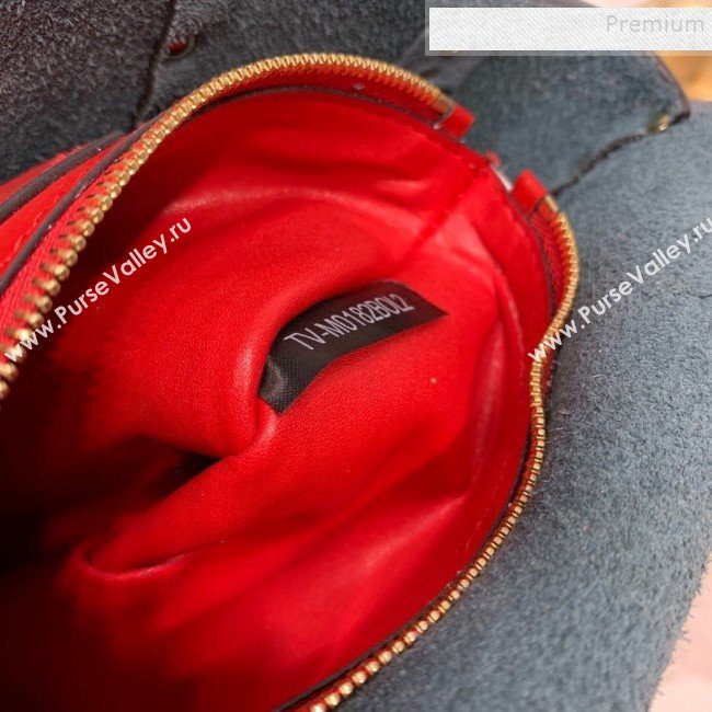 Valentino Rockstud Grainy Calfskin Vertical Bag 0182 Blue 2019 (XYD-9120512)