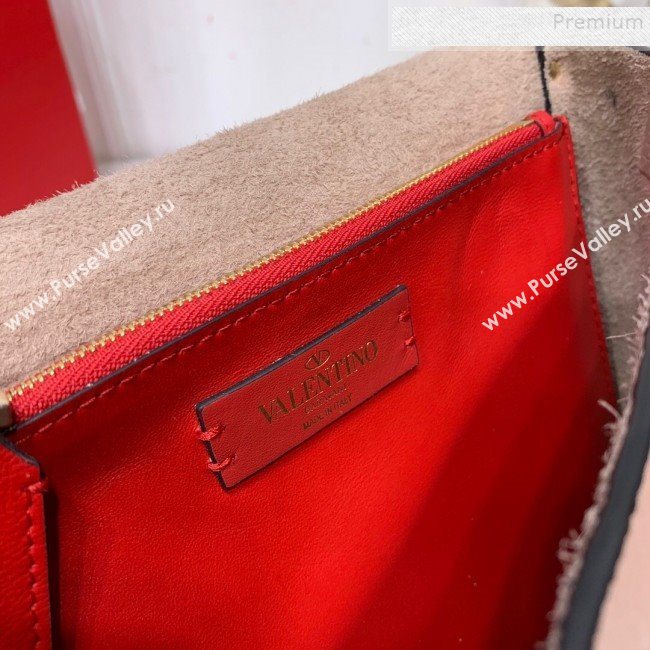 Valentino Rockstud Grainy Calfskin Vertical Bag 0182 Nude 2019 (XYD-9120513)