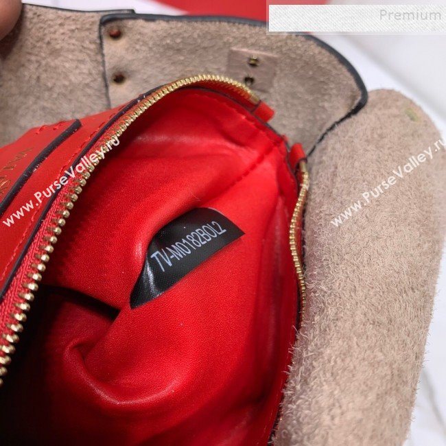 Valentino Rockstud Grainy Calfskin Vertical Bag 0182 Nude 2019 (XYD-9120513)