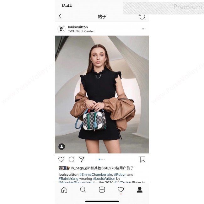 Louis Vuitton Valisette BB Damier Canvas Box Bag N40233 Black/White 2019 (KD-9120215)