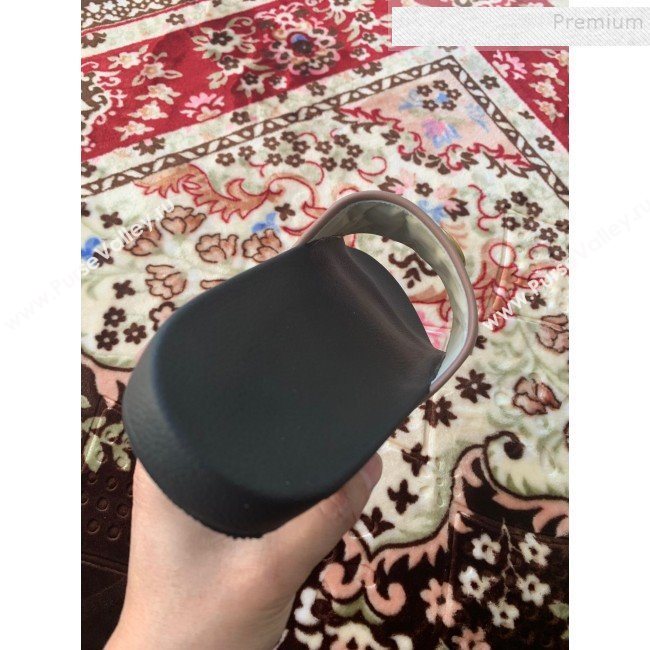 Gucci GG Marmont Leather Flat Slide Sandals Dusty Pink 2019 (HANB-9120310)