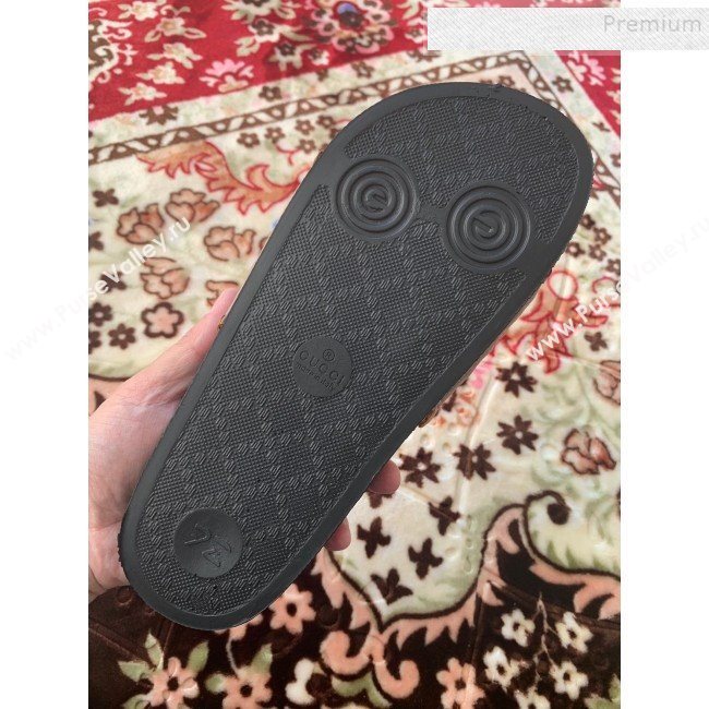 Gucci GG Marmont Leather Flat Slide Sandals Dusty Pink 2019 (HANB-9120310)