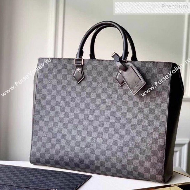 Louis Vuitton Mens Grand Sac Tote Damier Graphite Canvas N44733 2019 (KIKI-9121005)