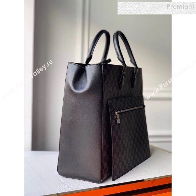 Louis Vuitton Mens Grand Sac Tote Damier Graphite Canvas N44733 2019 (KIKI-9121005)