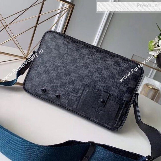 Louis Vuitton Mens Alpha Messenger Bag Damier Graphite Canvas N40188 2019 (KIKI-9121007)