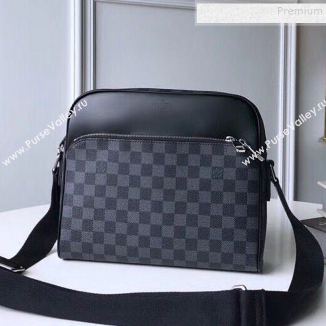 Louis Vuitton Mens Dayton Reporter PM Shoulder Bag Damier Graphite Canvas N41408 2019 (KIKI-9121008)