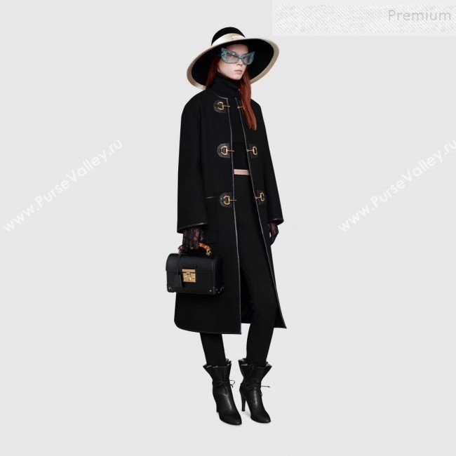 Gucci Padlock Leather Small Bamboo Shoulder Bag ‎603221 Black 2019 (DLH-9121013)