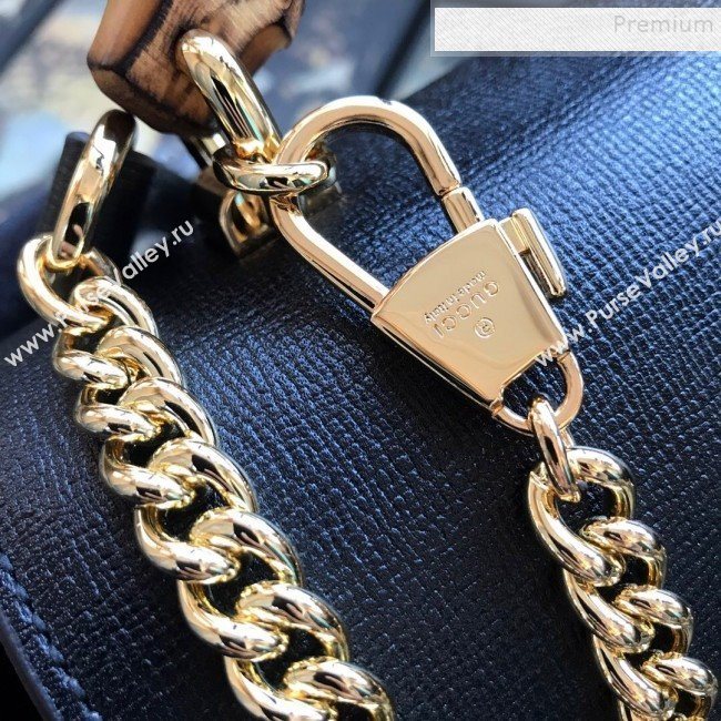 Gucci Padlock Leather Small Bamboo Shoulder Bag ‎603221 Black 2019 (DLH-9121013)