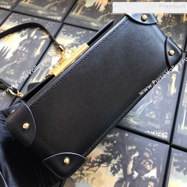 Gucci Padlock Leather Small Bamboo Shoulder Bag ‎603221 Black 2019 (DLH-9121013)