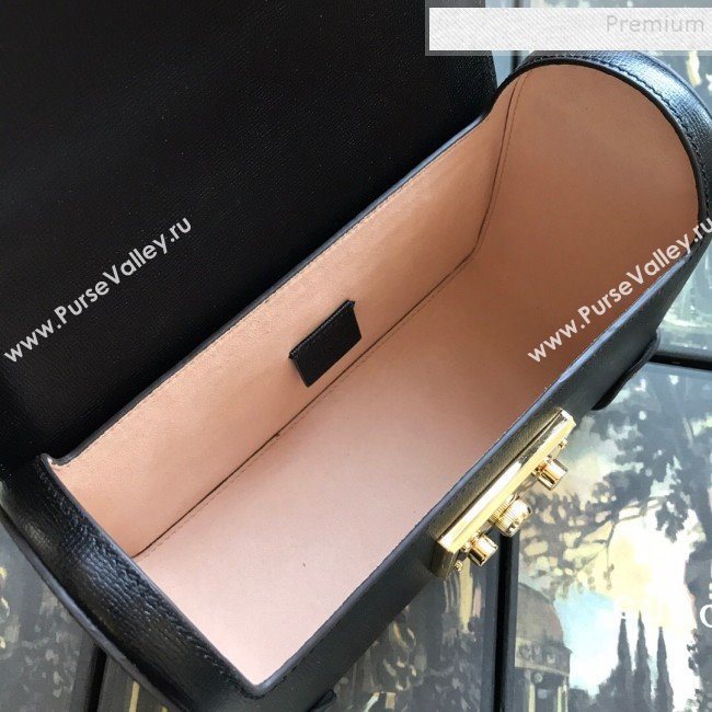 Gucci Padlock Leather Small Bamboo Shoulder Bag ‎603221 Black 2019 (DLH-9121013)