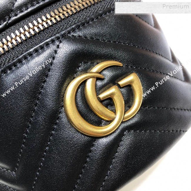 Gucci GG Marmont Mini Round Backpack 598594 Black 2019 (DLH-9121018)