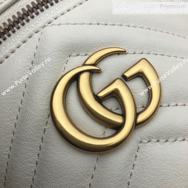 Gucci GG Marmont Mini Round Backpack 598594 White 2019 (DLH-9121021)