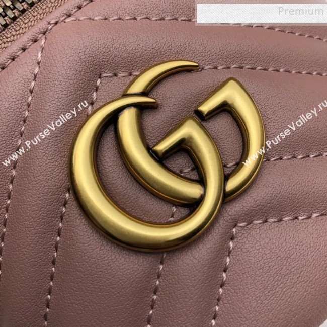 Gucci GG Marmont Mini Round Backpack 598594 Pink 2019 (DLH-9121020)