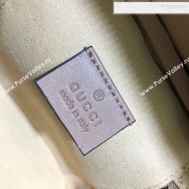 Gucci GG Marmont Mini Round Backpack 598594 Pink 2019 (DLH-9121020)