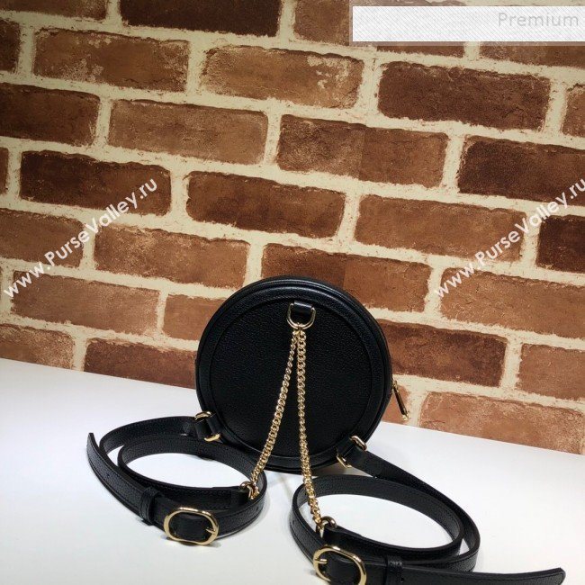 Gucci Ophidia Leather Mini Backpack 598661 Black 2020 (DLH-9121026)