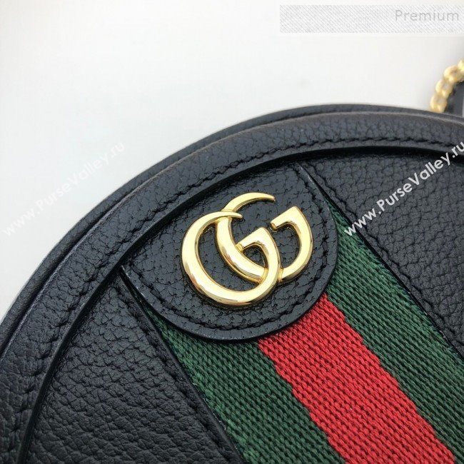 Gucci Ophidia Leather Mini Backpack 598661 Black 2020 (DLH-9121026)