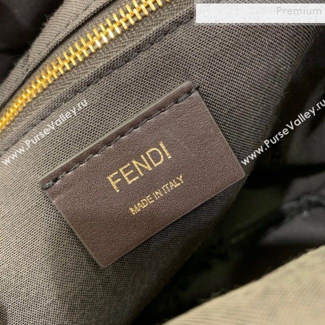 Fendi Shearling Lambskin FF Backpack Brown/Black 2019 (AFEI-9121055)