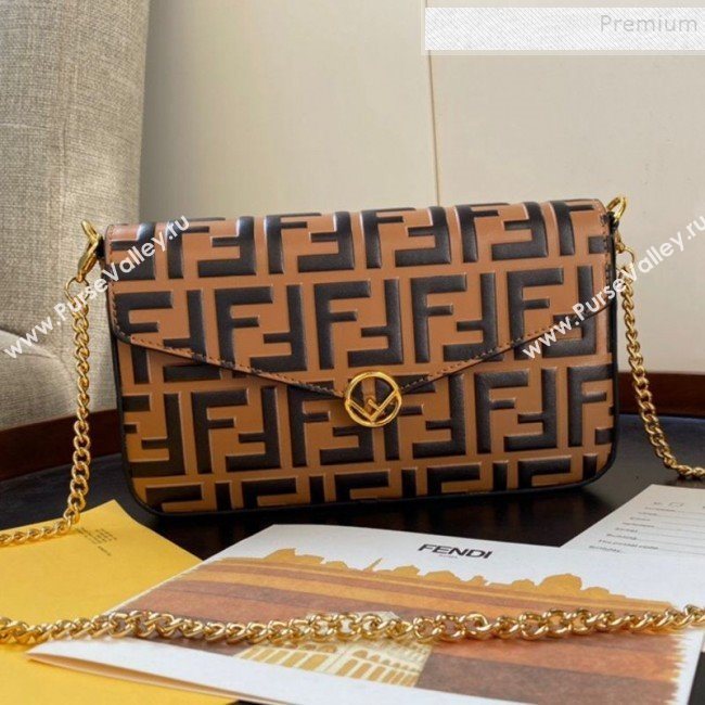 Fendi FF Wallet on Chian WOC with Pouches/Mini Bag Yellow 2019 (AFEI-9121056)