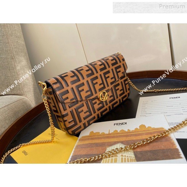 Fendi FF Wallet on Chian WOC with Pouches/Mini Bag Yellow 2019 (AFEI-9121056)