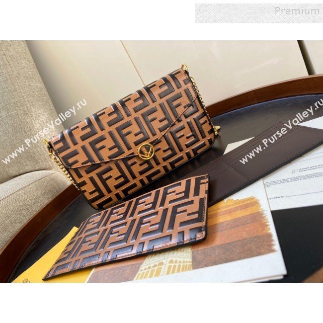 Fendi FF Wallet on Chian WOC with Pouches/Mini Bag Yellow 2019 (AFEI-9121056)