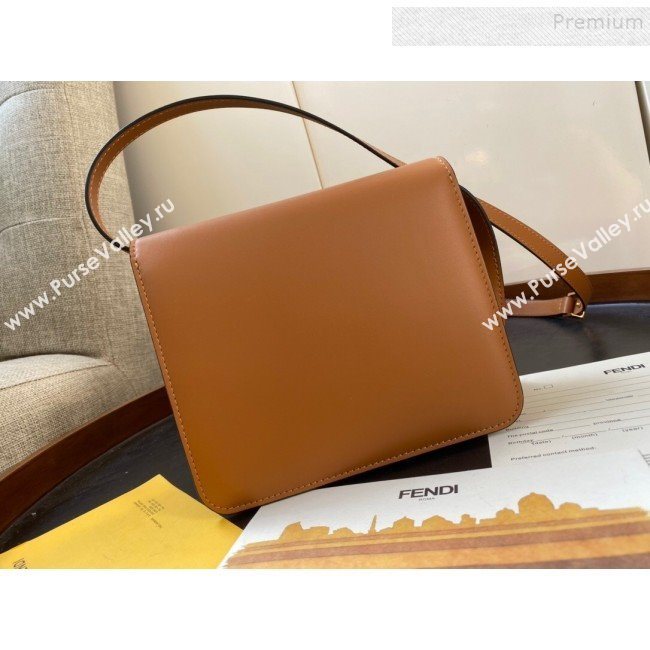 Fendi Karligraphy Calfskin FF Clasp Flap Bag Brown 2019 (AFEI-9121060)