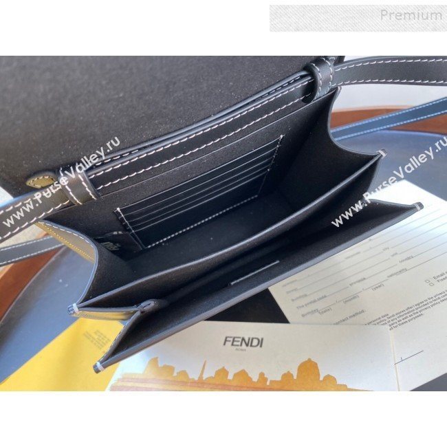 Fendi Karligraphy Calfskin FF Clasp Flap Bag Black 2019 (AFEI-9121061)