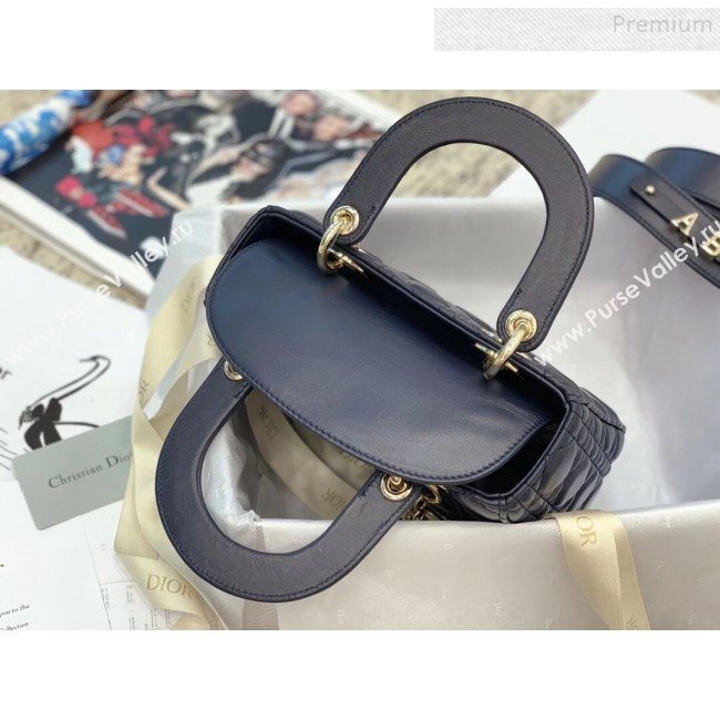 Dior MY ABCDior Medium Bag in Cannage Leather Navy Blue 2019 (XXG-9121104)