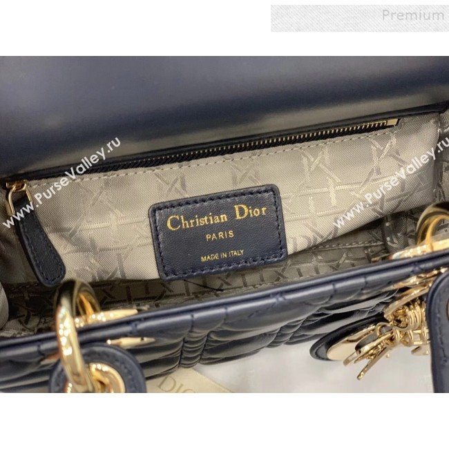 Dior MY ABCDior Medium Bag in Cannage Leather Navy Blue 2019 (XXG-9121104)