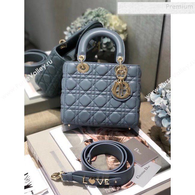 Dior MY ABCDior Medium Bag in Cannage Leather Light Blue 2019 (XXG-9121105)