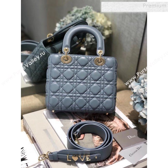 Dior MY ABCDior Medium Bag in Cannage Leather Light Blue 2019 (XXG-9121105)