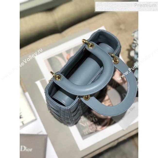 Dior MY ABCDior Medium Bag in Cannage Leather Light Blue 2019 (XXG-9121105)