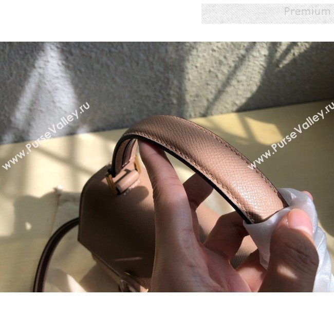Valentino Small VSLING Grainy Calfskin Top Handle Bag 0530S Pink 2019 (JD-9121108)