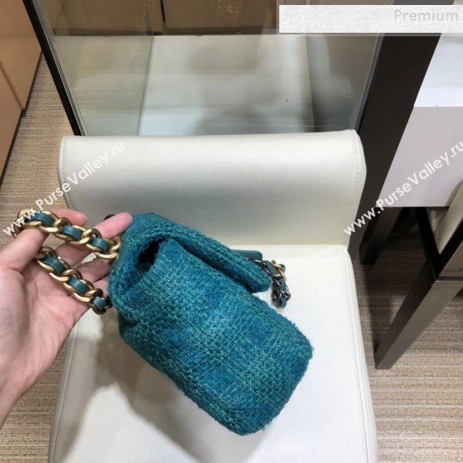 Chanel 19 Tweed Small Flap Bag AS1160 Dark Blue 2019 (SMJD-9120901)