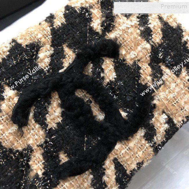 Chanel 19 Houndstooth Tweed Wallet on Chain WOC and Coin Purse Black/Beige 2019 (YD-9120908)