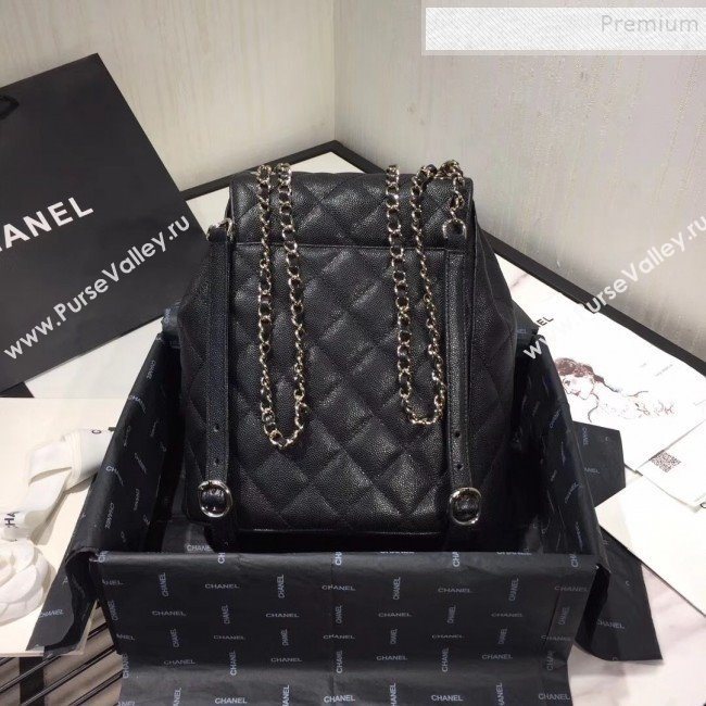 Chanel Grained Calfskin Backpack AS1371 Black 2020 (KAIS-9120911)