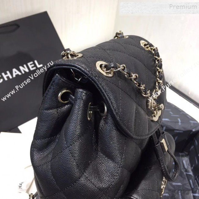 Chanel Grained Calfskin Backpack AS1371 Black 2020 (KAIS-9120911)