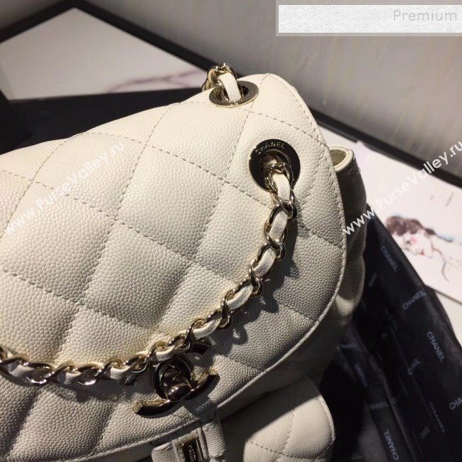 Chanel Grained Calfskin Backpack AS1371 White 2020 (KAIS-9120912)