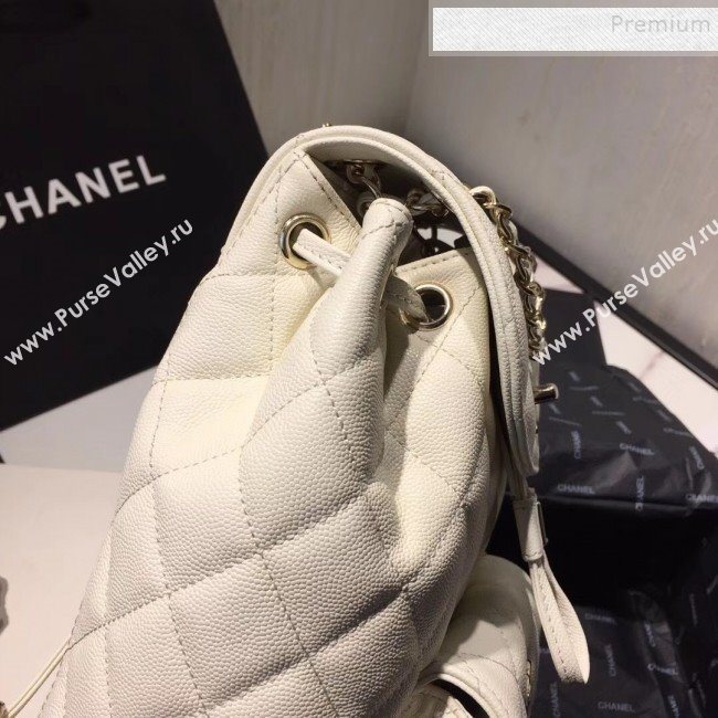 Chanel Grained Calfskin Backpack AS1371 White 2020 (KAIS-9120912)