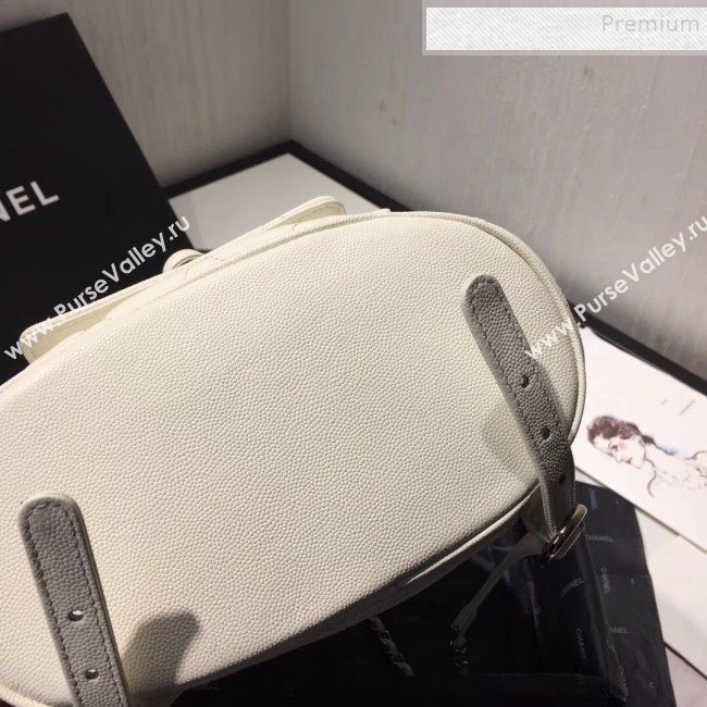 Chanel Grained Calfskin Backpack AS1371 White 2020 (KAIS-9120912)