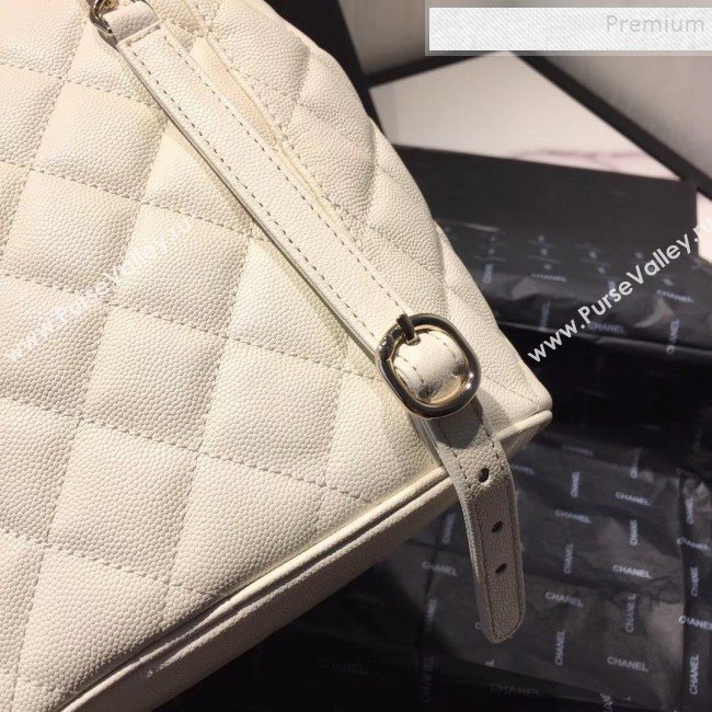 Chanel Grained Calfskin Backpack AS1371 White 2020 (KAIS-9120912)